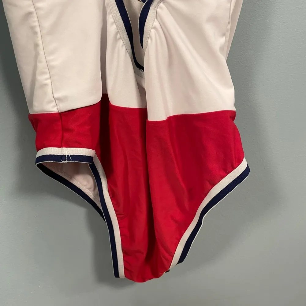 Xhilaration red white blue one piece swimsuit! 4th of July Independence Day! - Image 5