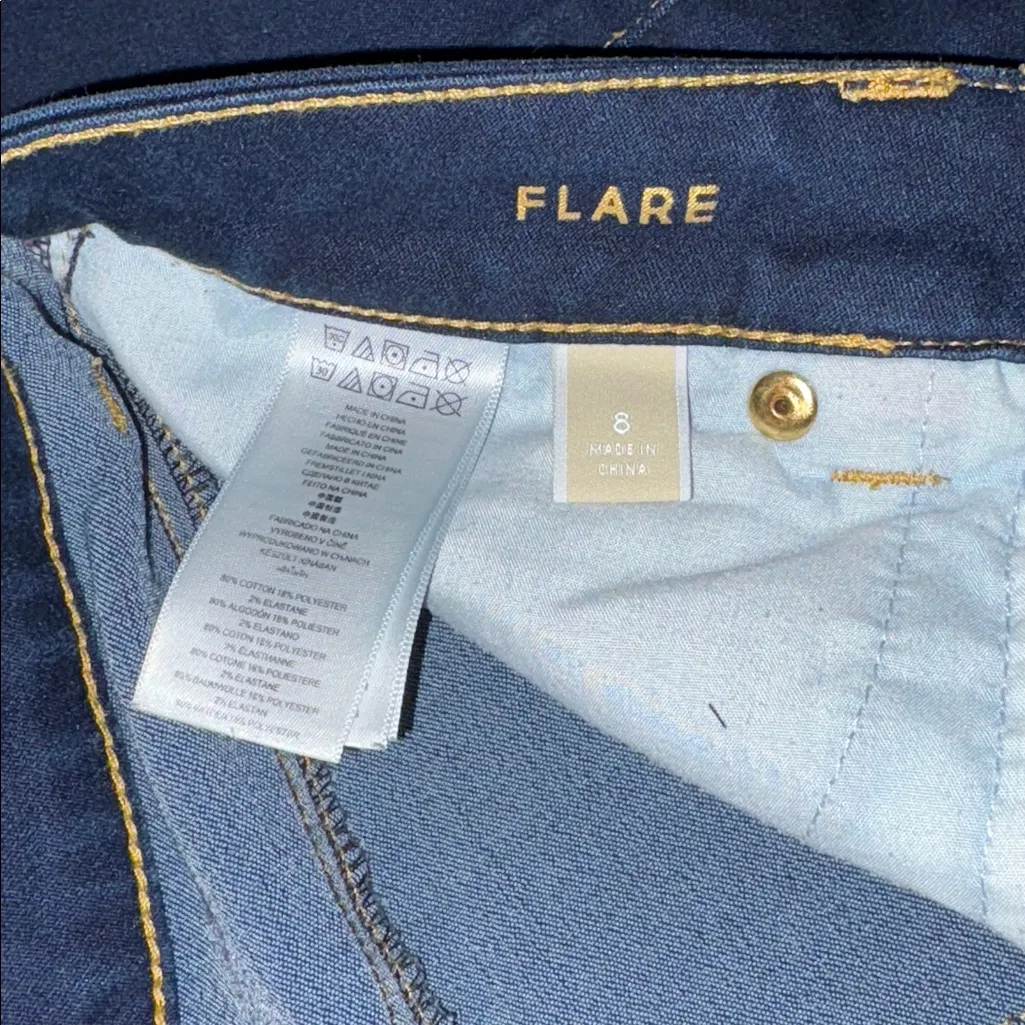 Michael Kors Dark Blue Flare Jeans - Image 5