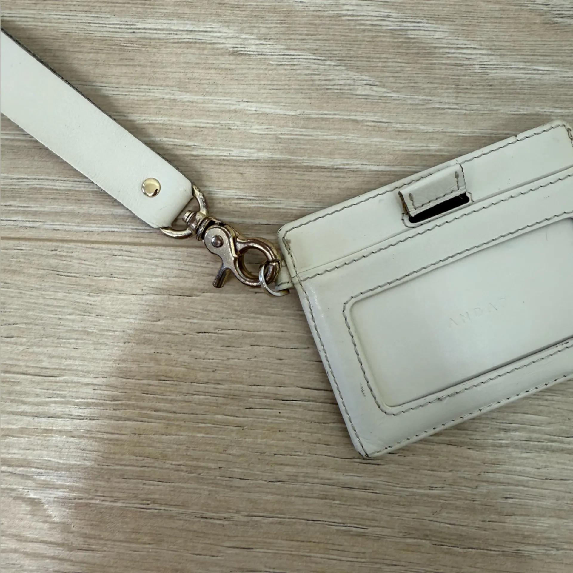 Andar Cream The Denner Slim Rfid Leather Wallet - Image 3