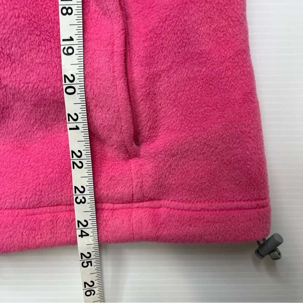 Womens Collared Pink Fleece Zip-up Jacket w/ Zipper Pockets Size M - Image 10