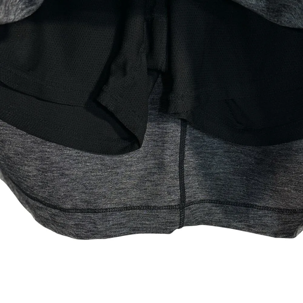 Athleta X-Small A-Line Skort Athletic Pocket Pull-On Attached Brief Gray Heather - Image 2