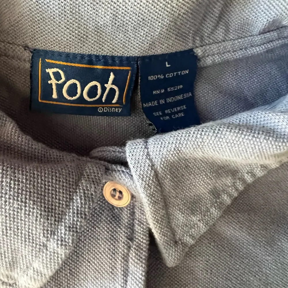 Winnie The Pooh & Tigger - Blue Ladies Button Down Shirt - Large- Embroidered - Image 3