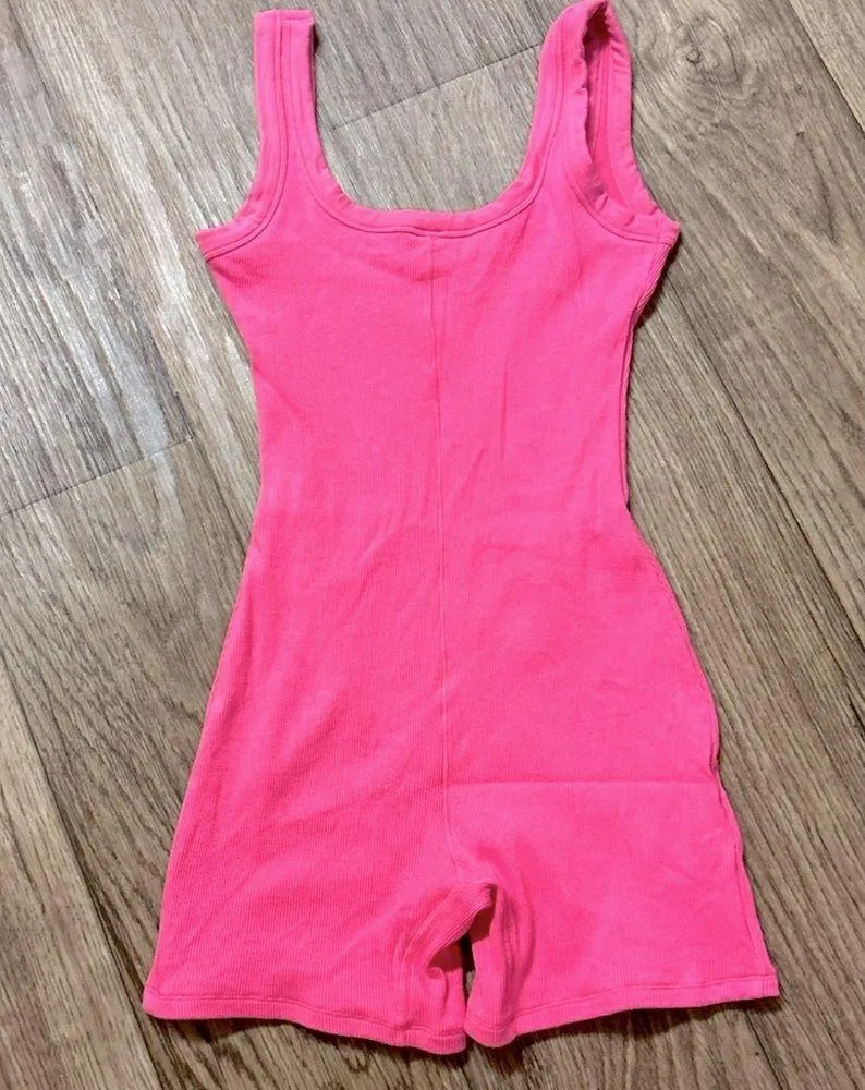 SKIMS Cotton Rib Onesie In Sugar Pink - Image 3