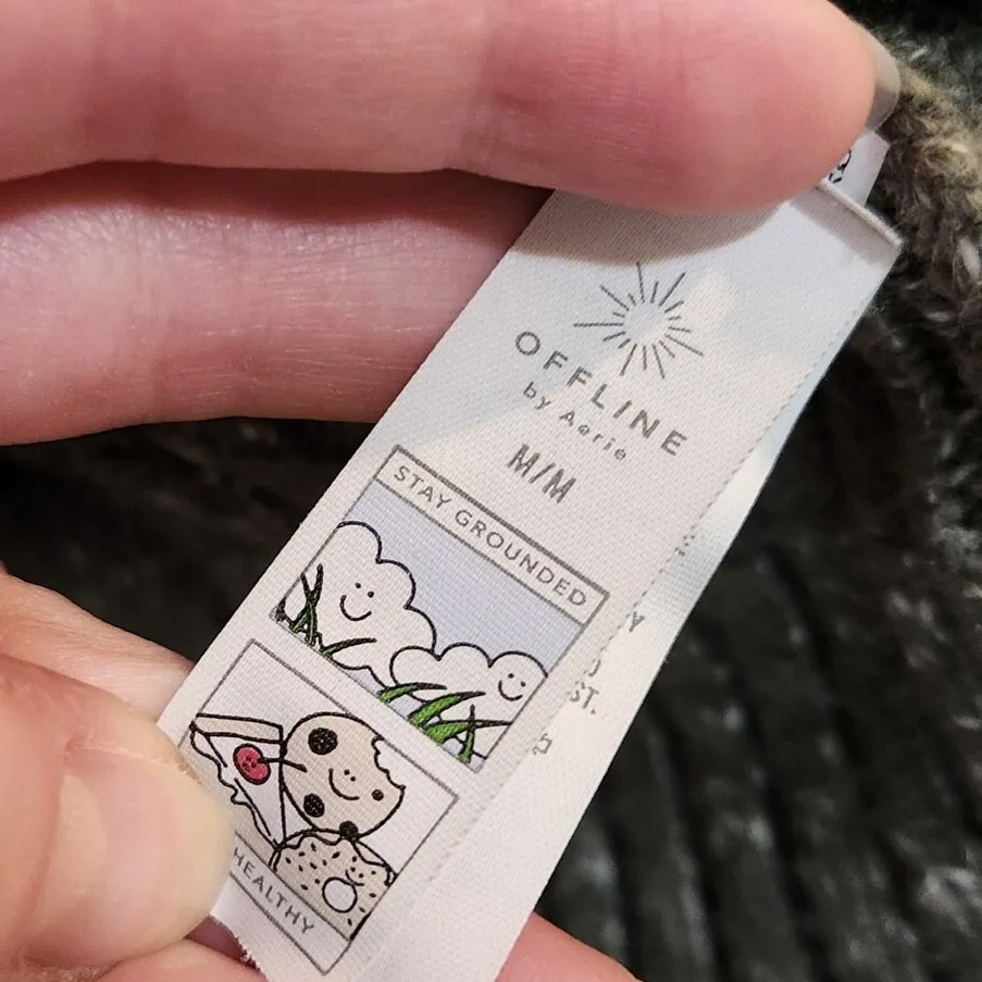 OFFLINE By Aerie Green Heavy Knit Pullover Chillside Quarter Zip Sweater Medium - Image 8