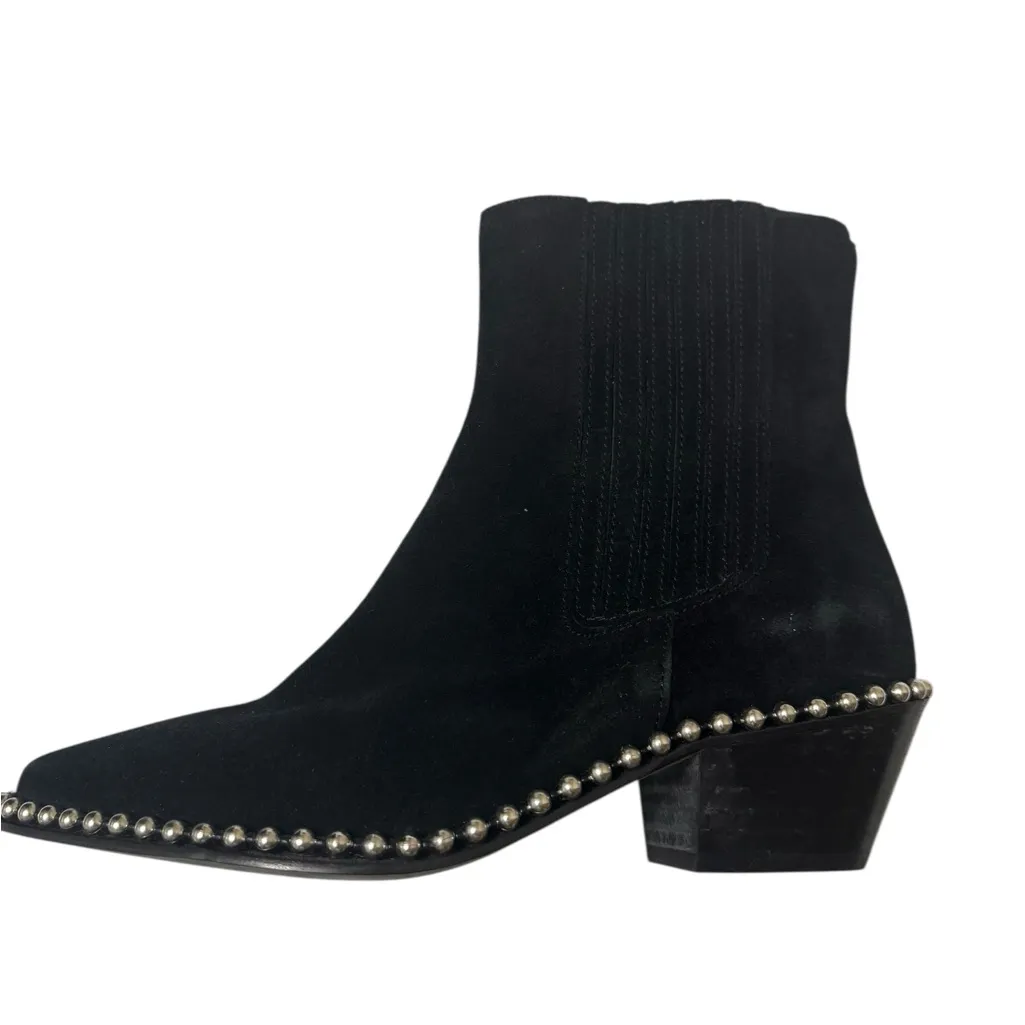 Zadig & Voltaire Black Booties with Silver Detailing - Image 4