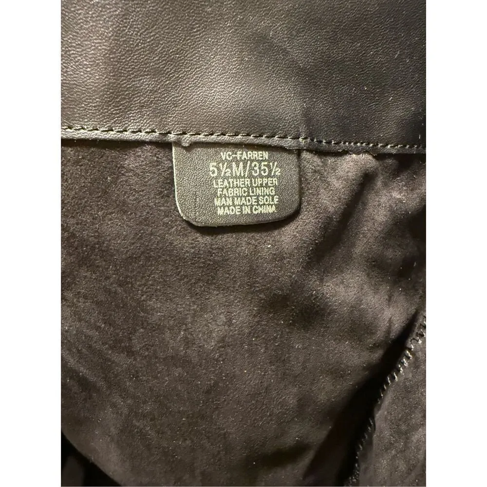 Vince Camuto Farren Women's Riding Boots SZ 5.5 Black Leather Quiet Luxury Moto - Image 8