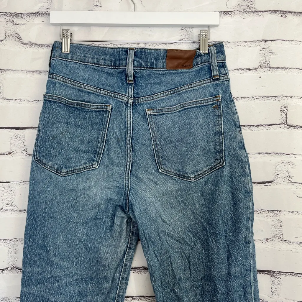 Madewell Classic Straight Jeans Women’s 28 Ultra High Rise Light Wash Denim Y2K - Image 9