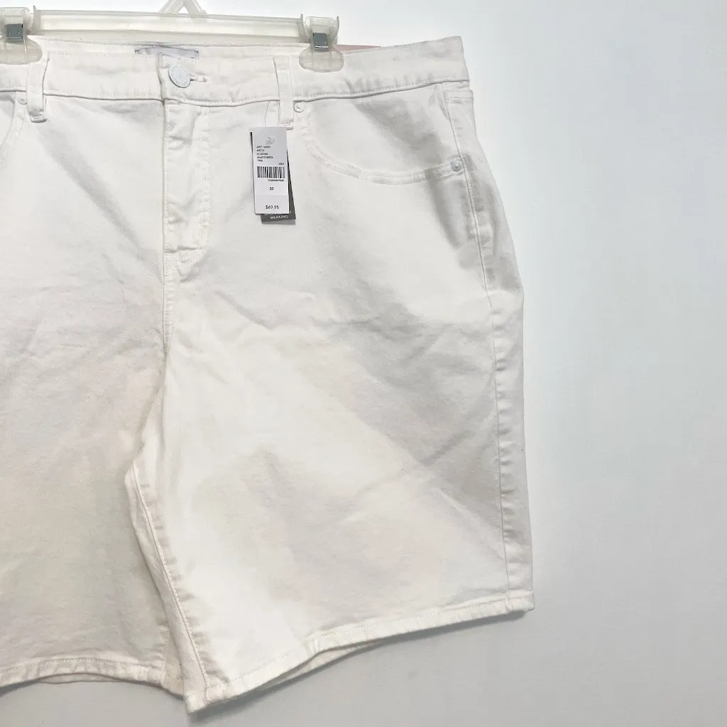 NEW NWT LANE BRYANT Plus Size Boyfriend Fit Bermuda Jean Short White Mid Rise 20 - Image 4