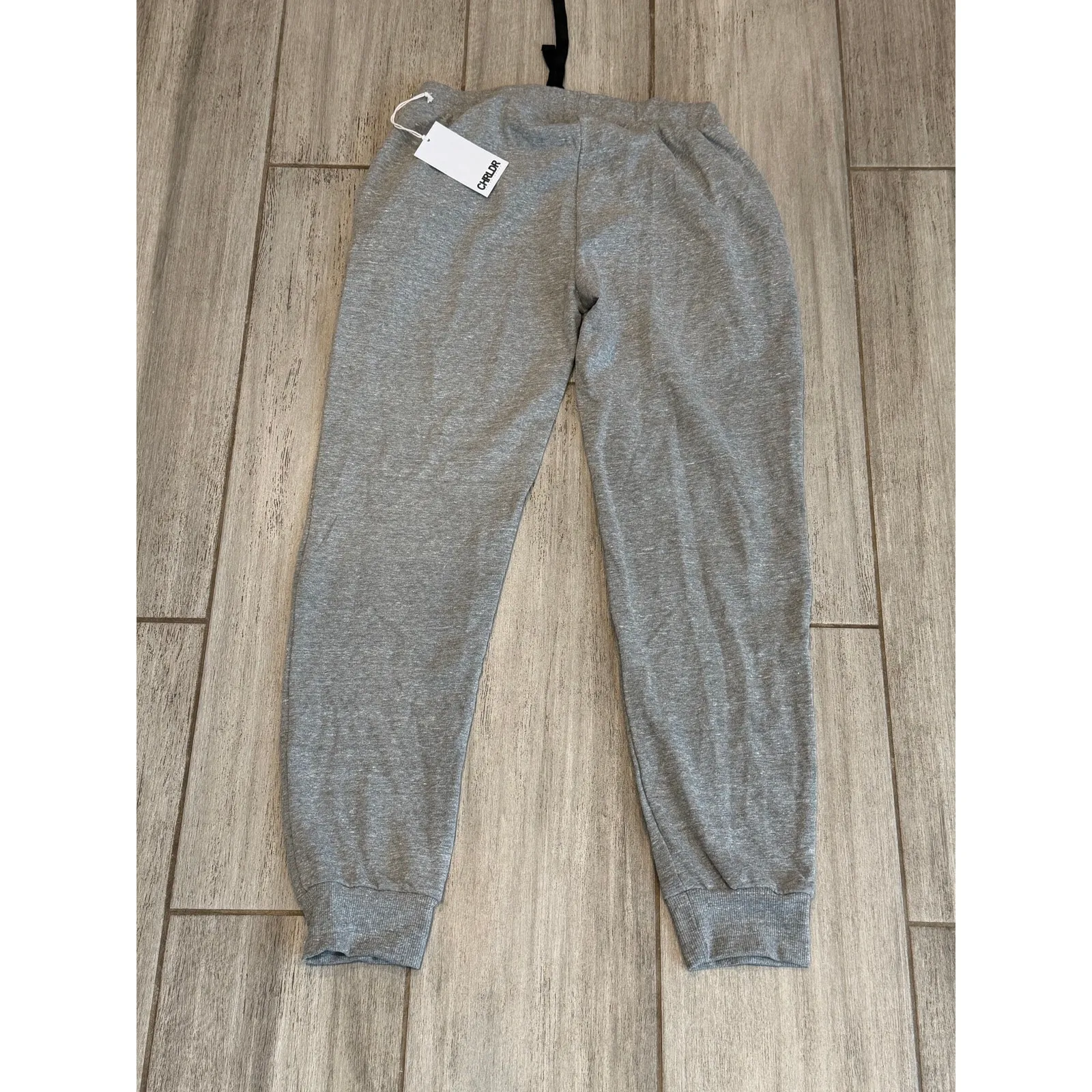 NEW Chrldr Love Heart Flat Pocket Sweatpants Womens Large Grey Streetwear Jogger Gray - Image 4