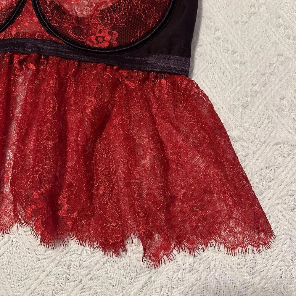 Seven Til Midnight Plus Red & Purple Lingerie Babydoll Cami Top Sz 1X/2X NWOT - Image 4