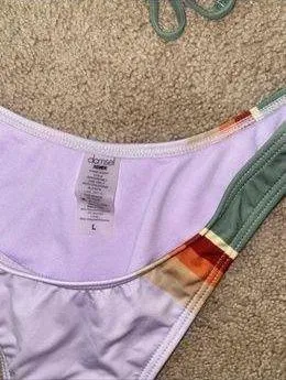 Striped Bikini Set Large Purple - Image 3