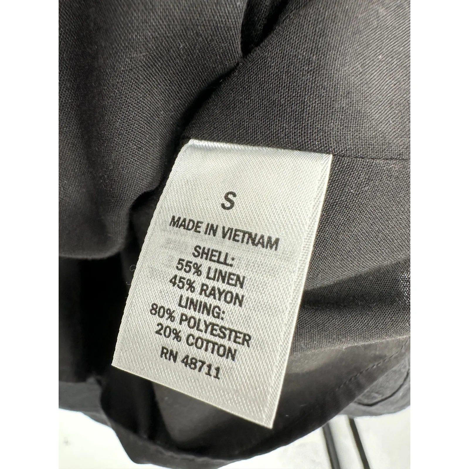 Ophelia Rose Black Dress Size S NWT Linen Blend Shift Mini Casual Minimal - Image 9