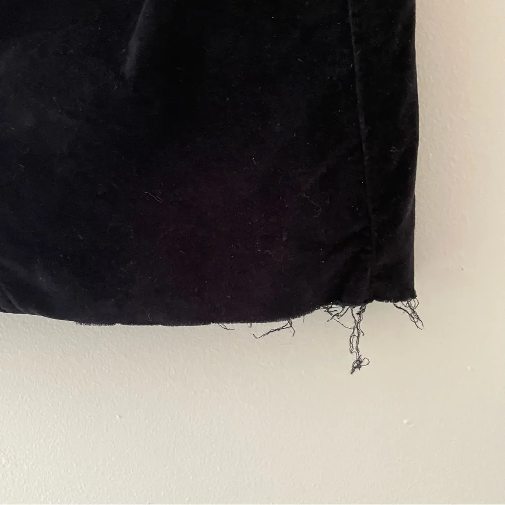 S black denim miniskirt fashion cute edgy boho fringe comfortable pockets - Image 3