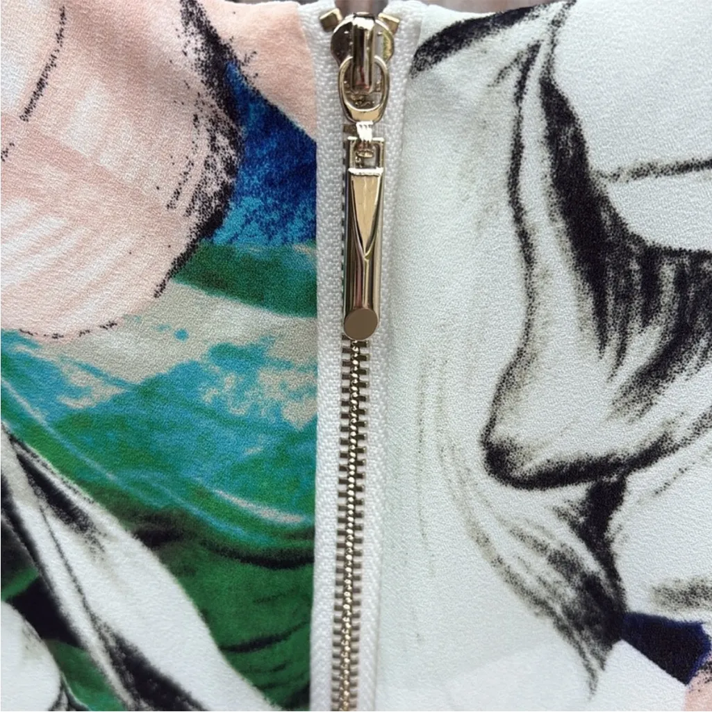 Like New White House Black Market Godet
Dress Ivory Floral Size 2 - Image 16