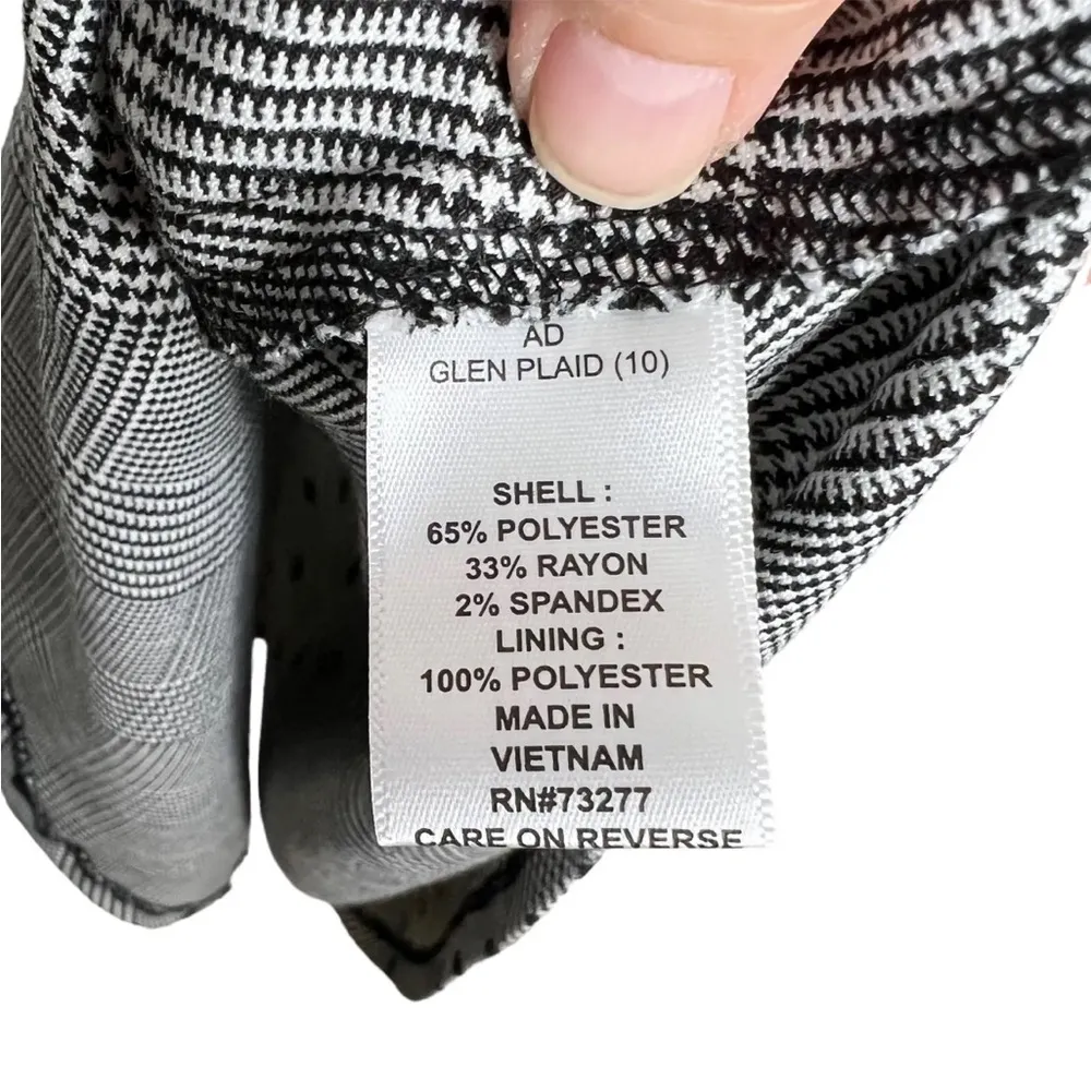 Gray Glen Plaid Polka Dot Houndstooth Fit & Flare Sleeveless Dress - Image 13