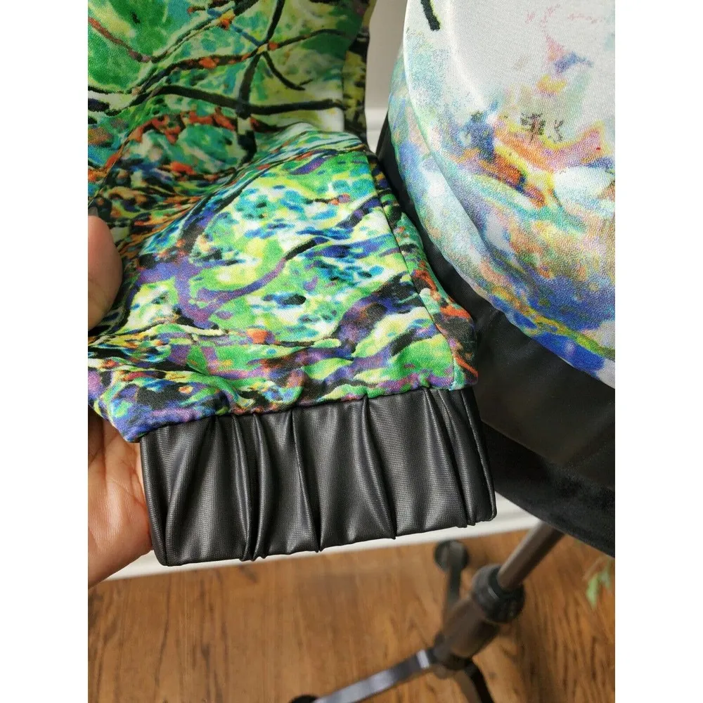 Wenjie Womens Multicolor Polyester Long Sleeve Full Zip Casual Jacket Size Small - Image 6