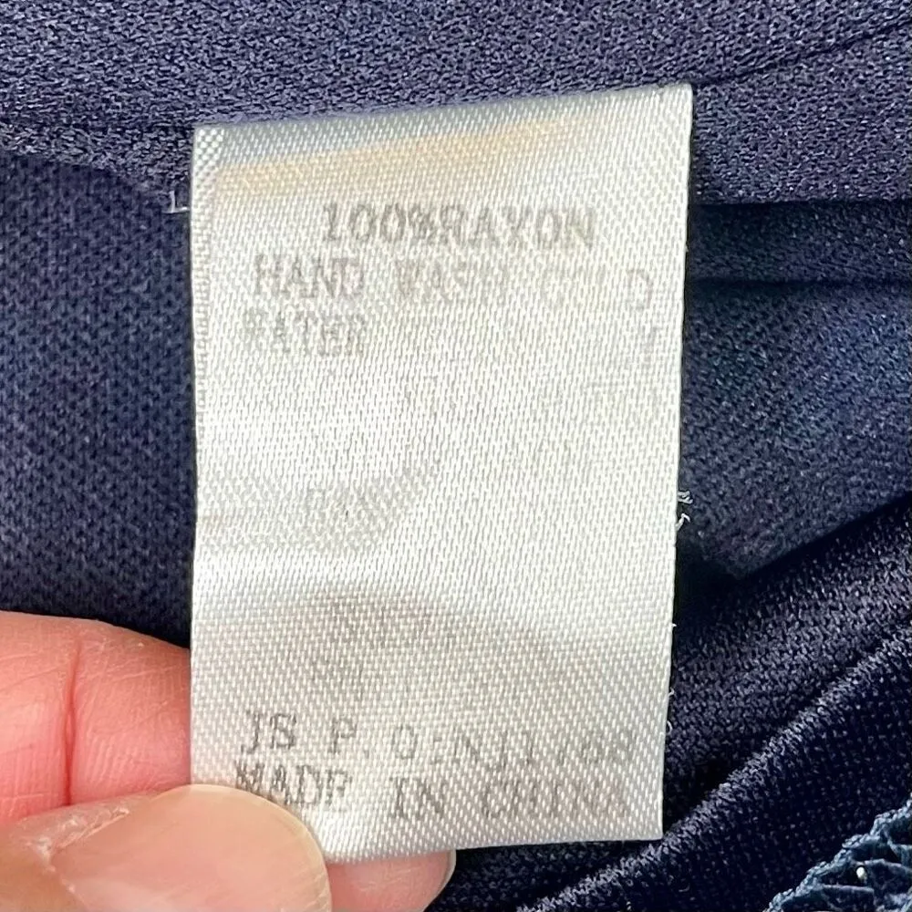 Entro Women’s Paisley Crewneck Long Sleeve Fringe Dress Small - Image 11