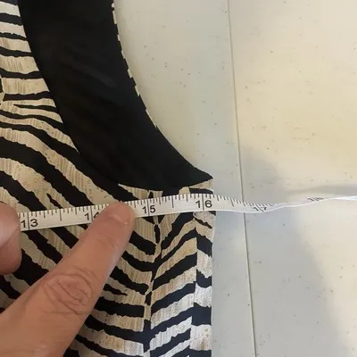 VTG Jones New York 100% Silk Zebra Print Sleeveless Dress Size 4 Made in Korea‎ - Image 5