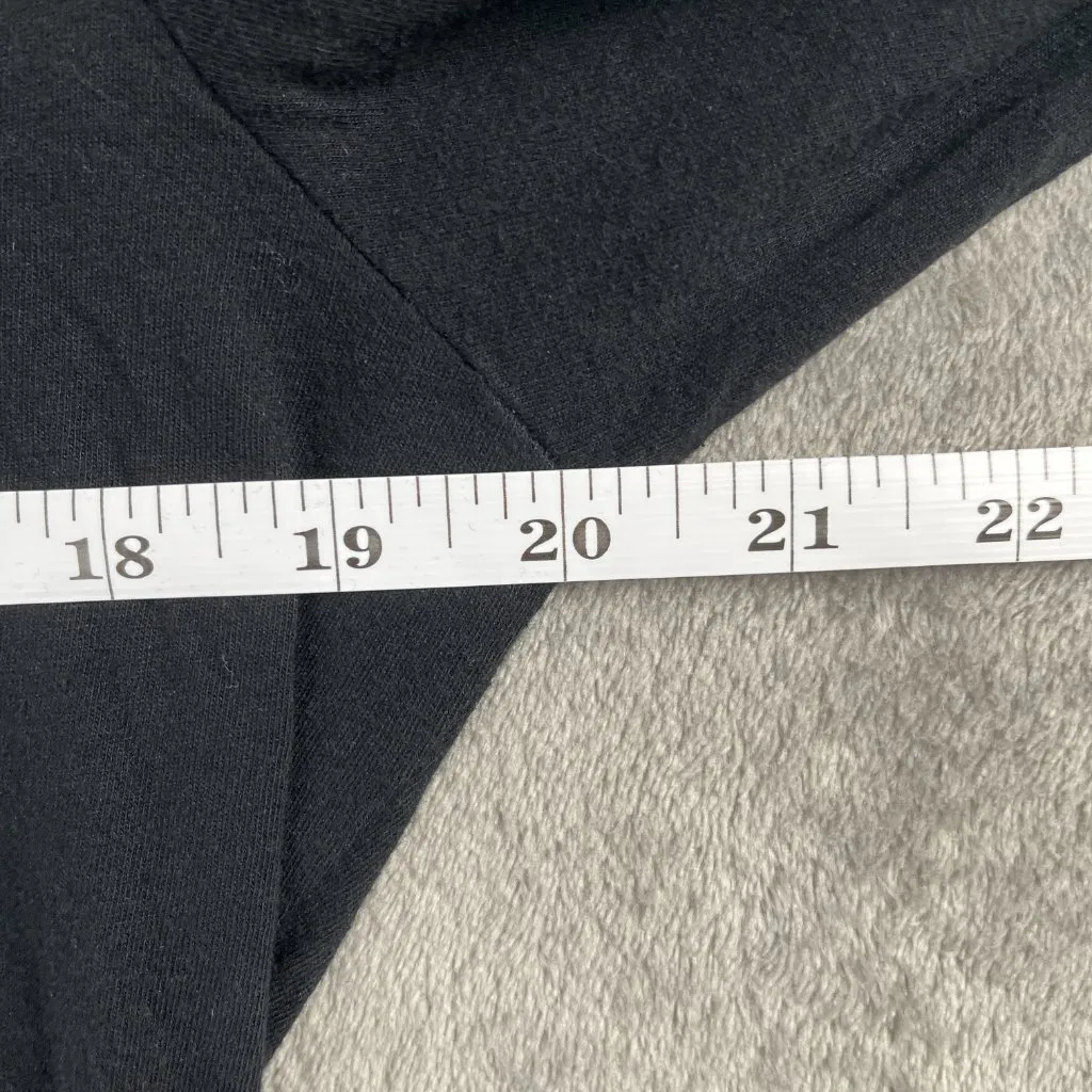 Jakes Rhinestone Heart Wings Long Sleeve Shirt Womens XL Black Y2K Graphic - Image 5