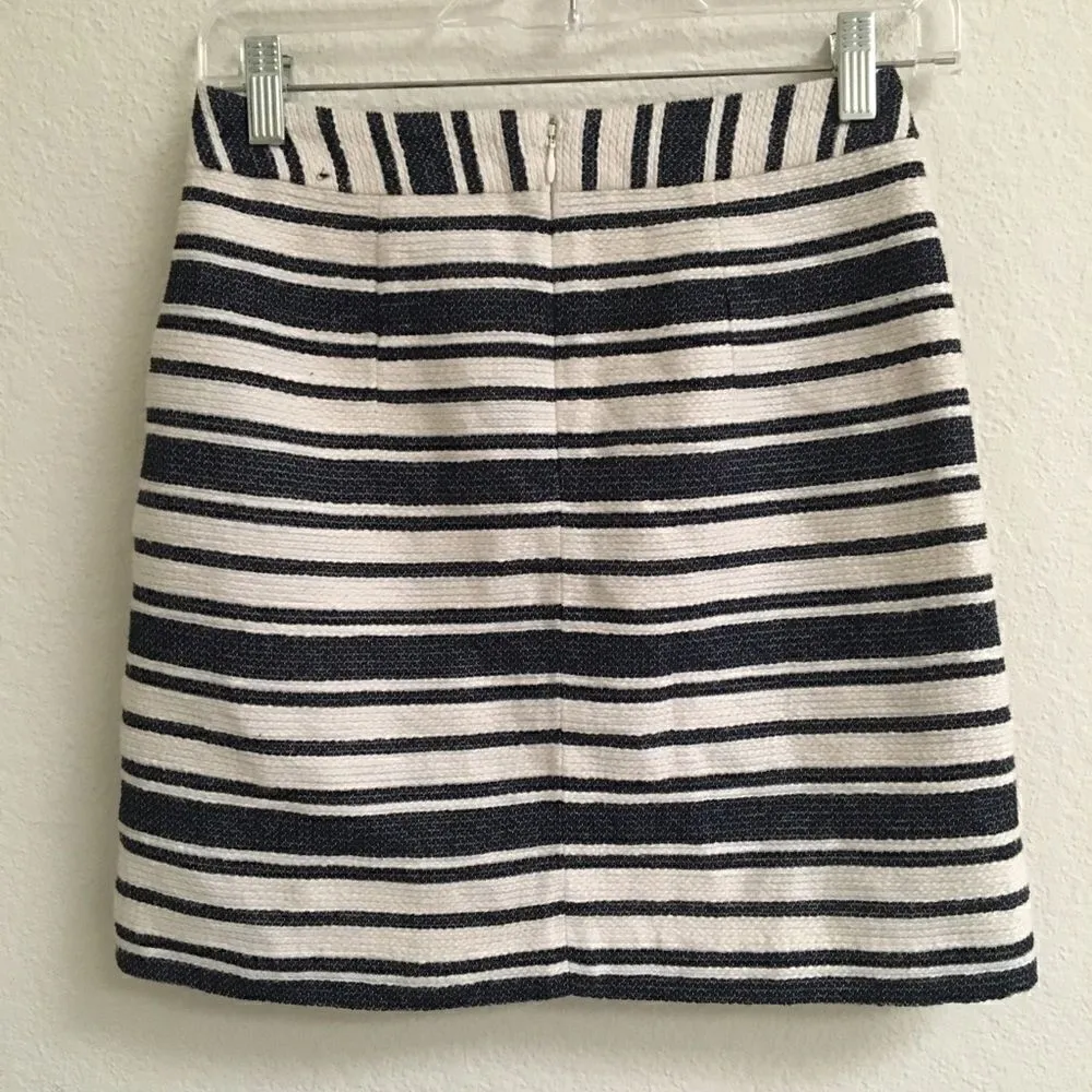 Banana Republic F. striped tweed micro mini skirt 00P - Image 4