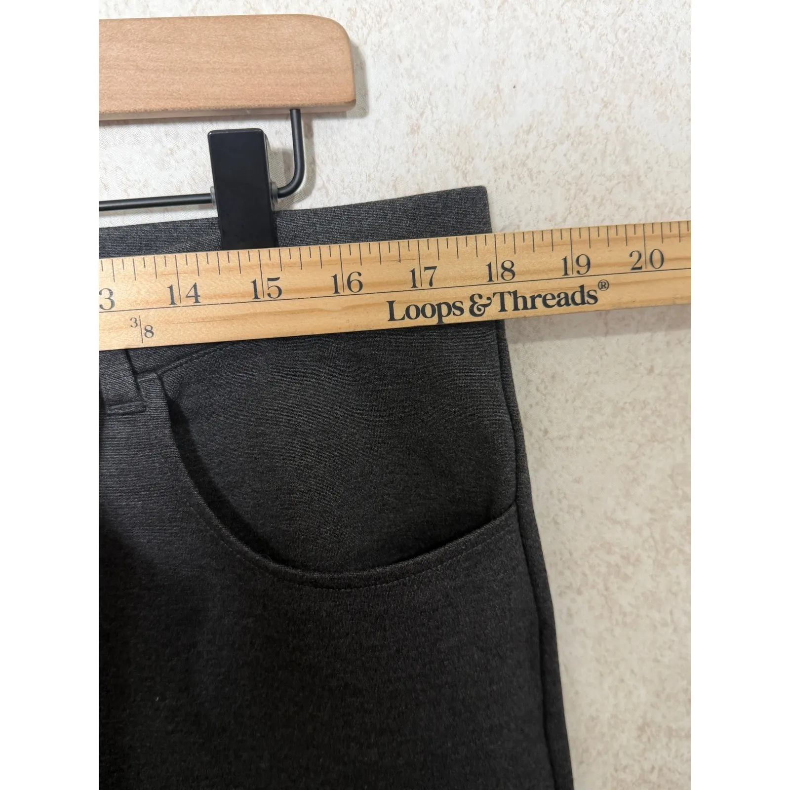 Quince Ultra Stretch Straight Leg 4 Pocket Ponte Pants Charcoal XL Petite Career - Image 4