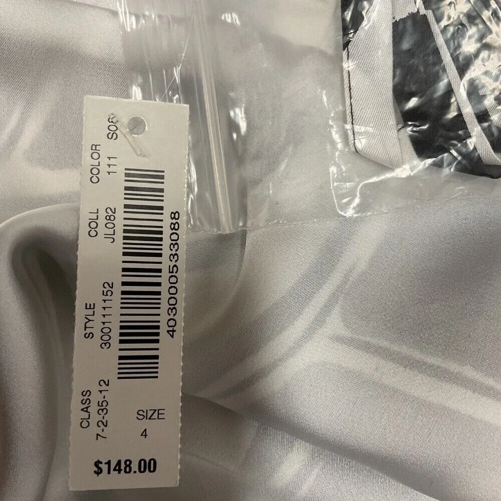 White House Black Market Womens Dress Size 4 Floral Silk‎ Leaf Evening Party - Image 12