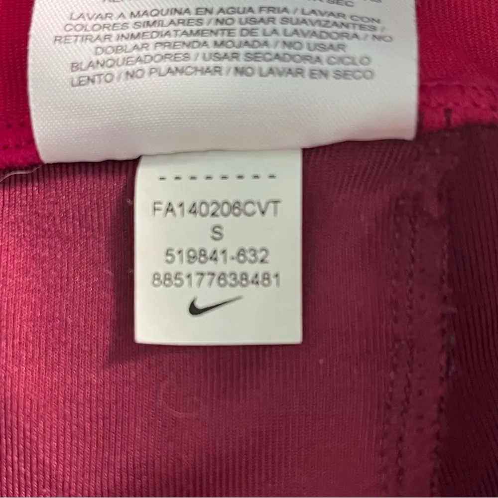 Nike Dri-Fit Running Capri Leggings Burgundy with Pink Women’s Size Small - Image 7