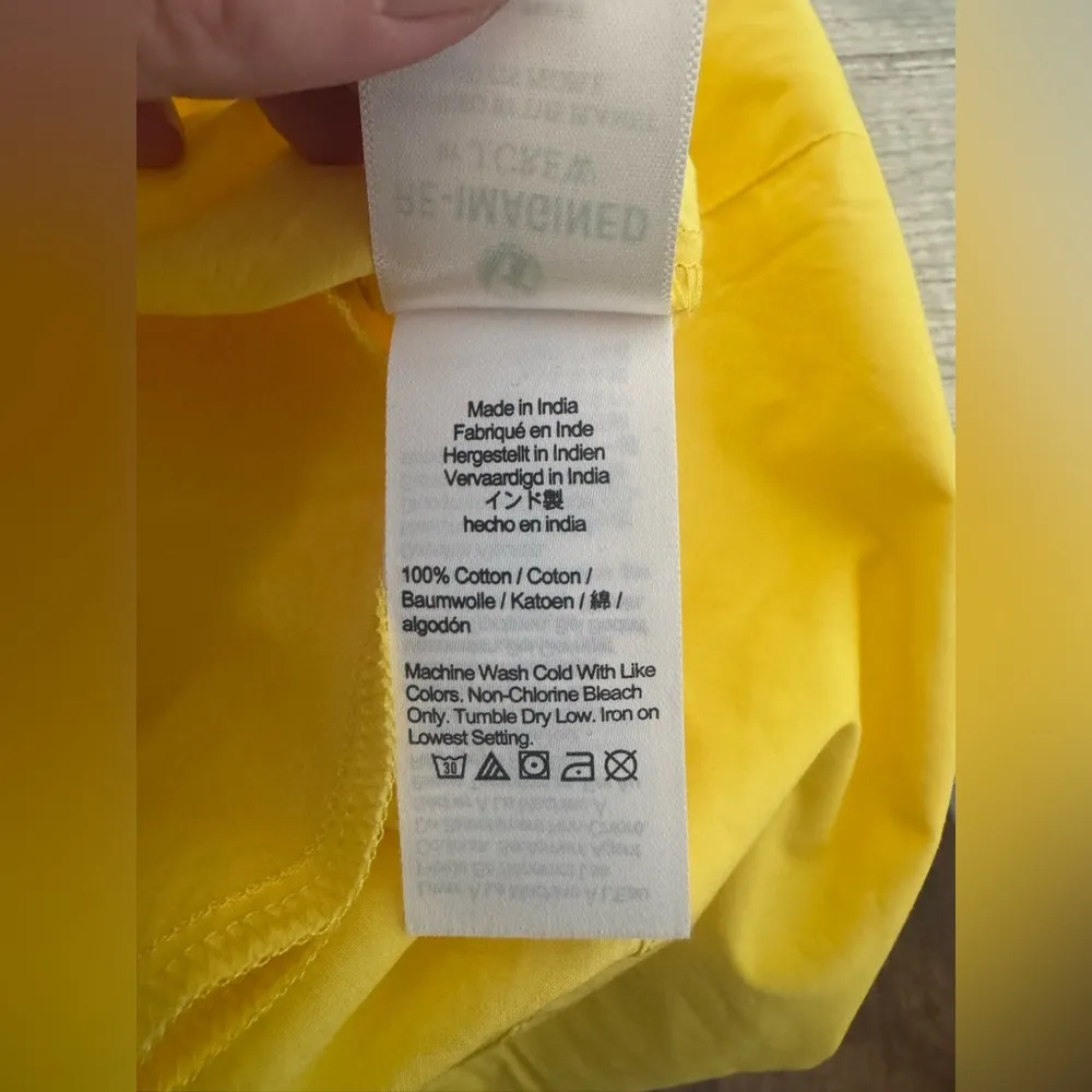 JCrew Short-sleeve mini shirtdress organic cotton poplin boho NWT XXS *FLAW - Image 10