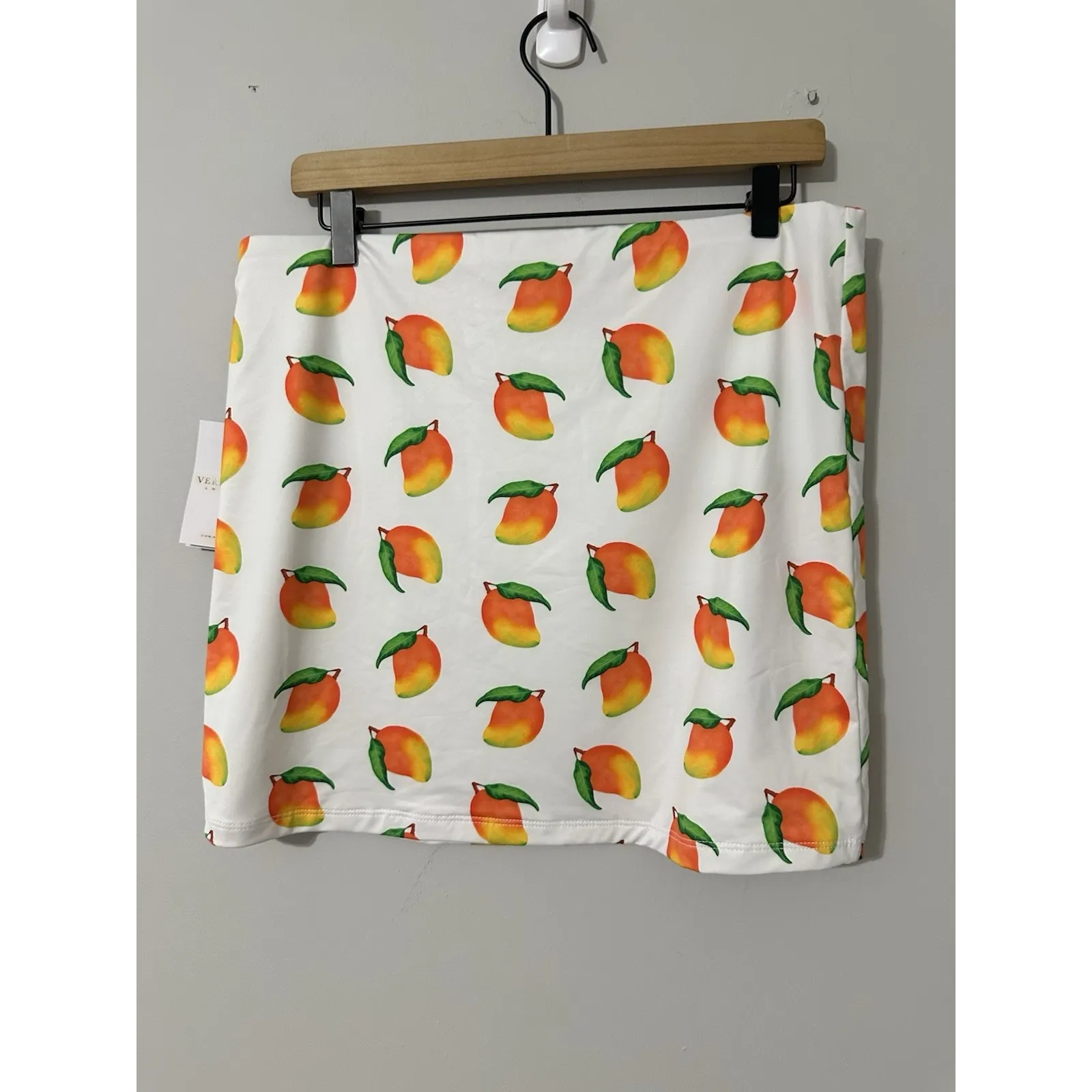 Verdelimon Mango Tropical Fruit Print Swim Skirt Cover - Image 3