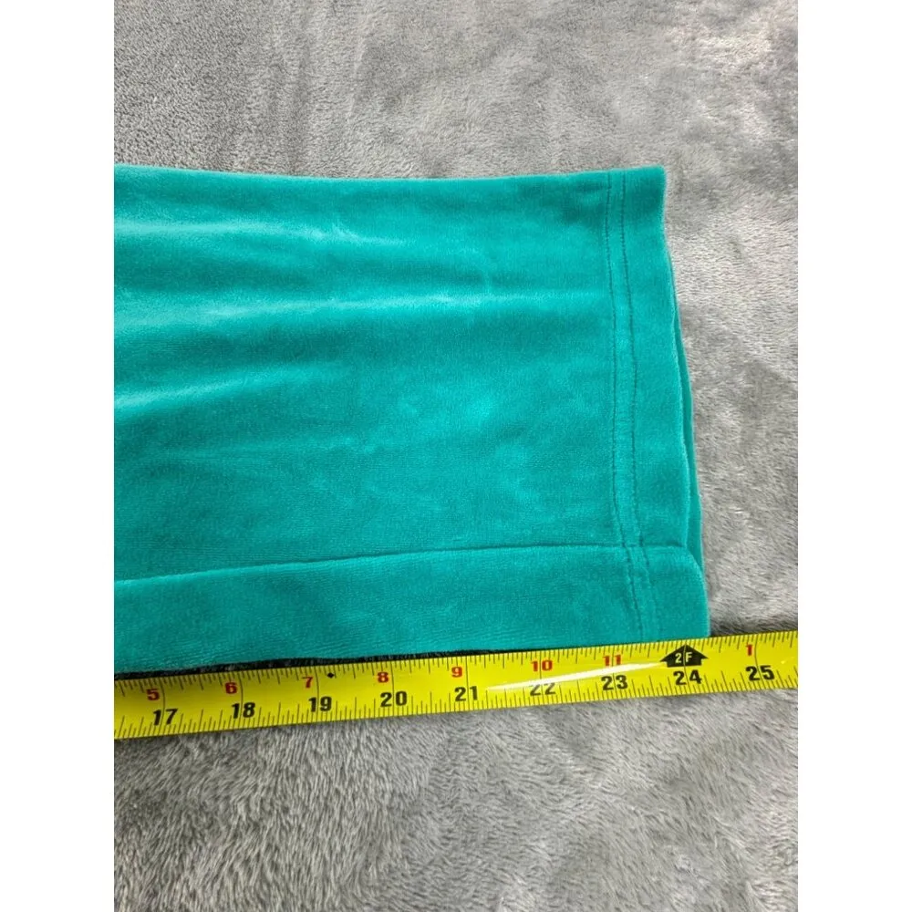 Sport Savvy Womens Medium Petite Teal Velour Tracksuit With Rhinestone Zippers - Image 15