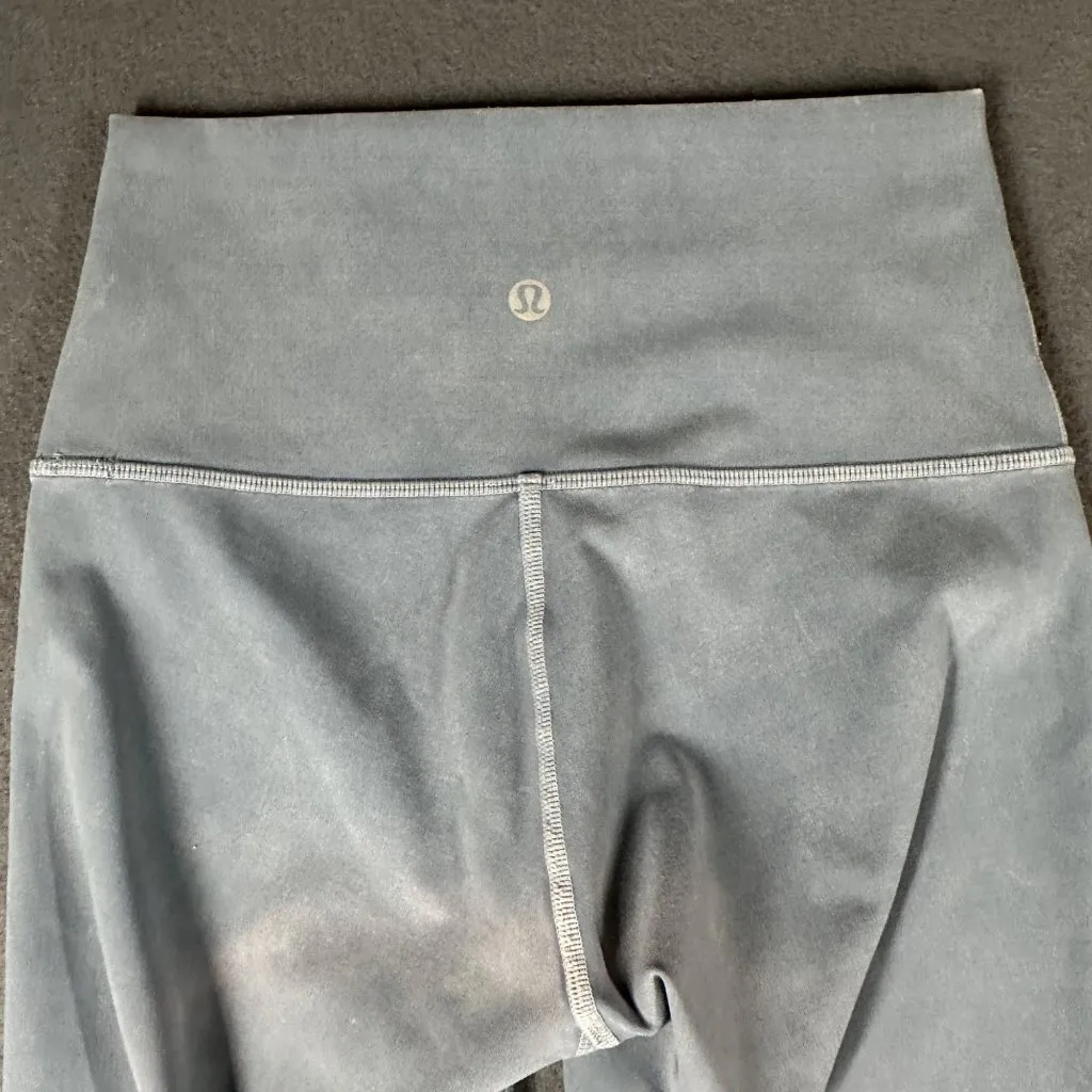 Lululemon Womens 2 Blue Wunder Under Gym Yoga Low‎ Rise Stretch Leggings Long - Image 7