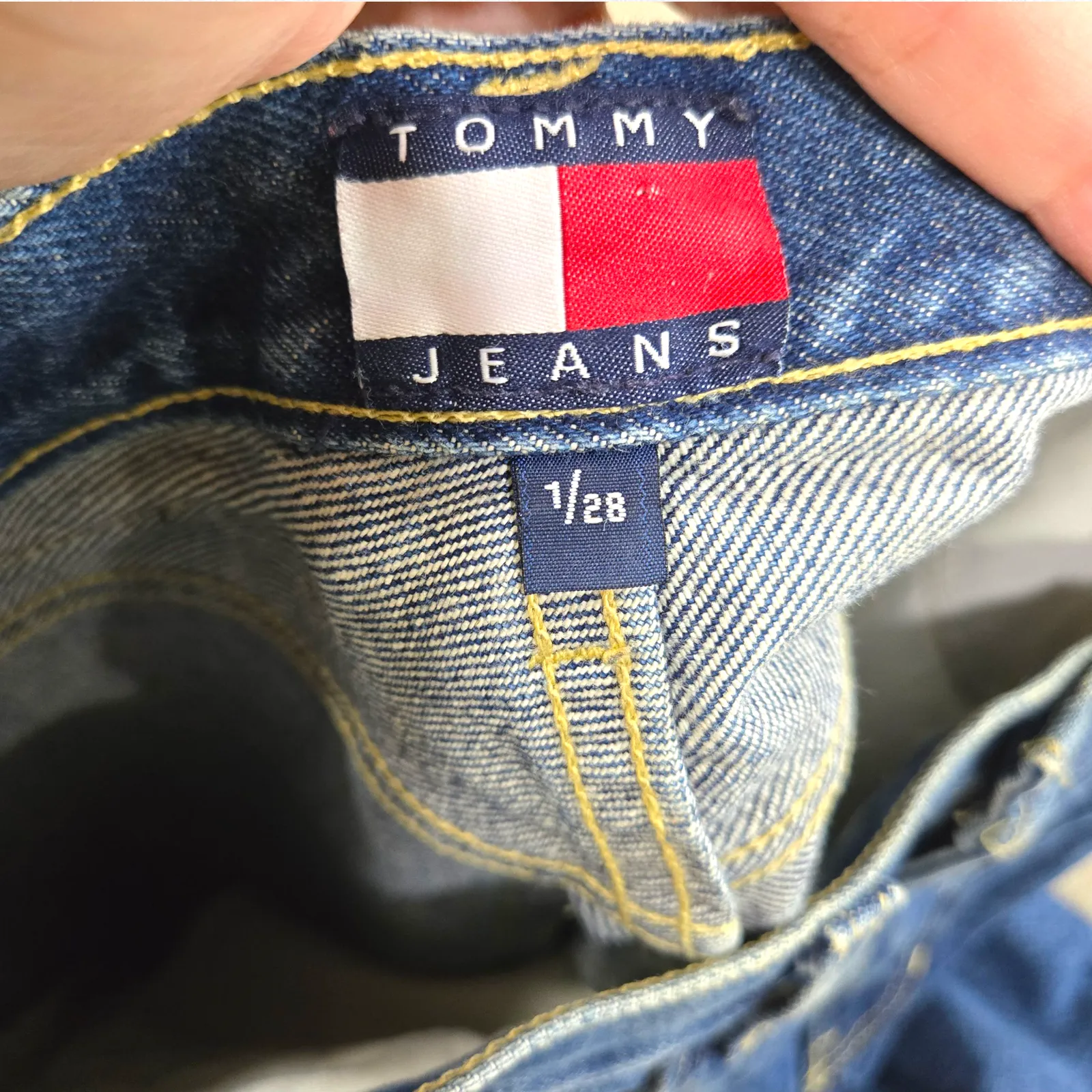 Vintage Tommy Jeans High Rise Straight Leg Denim Jeans Size 28 Y2K 90s USA Made - Image 5
