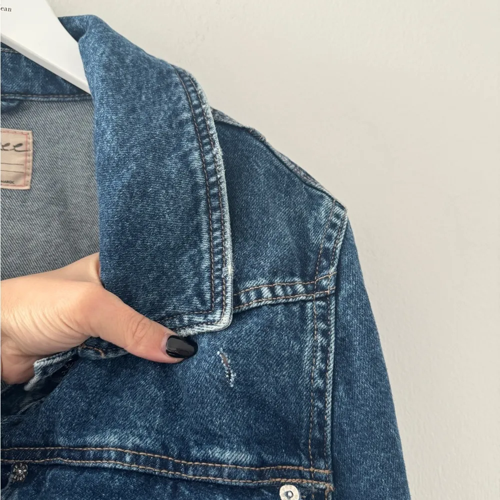 FREE PEOPLE Jade Denim Jacket in High Dive XL - Image 7