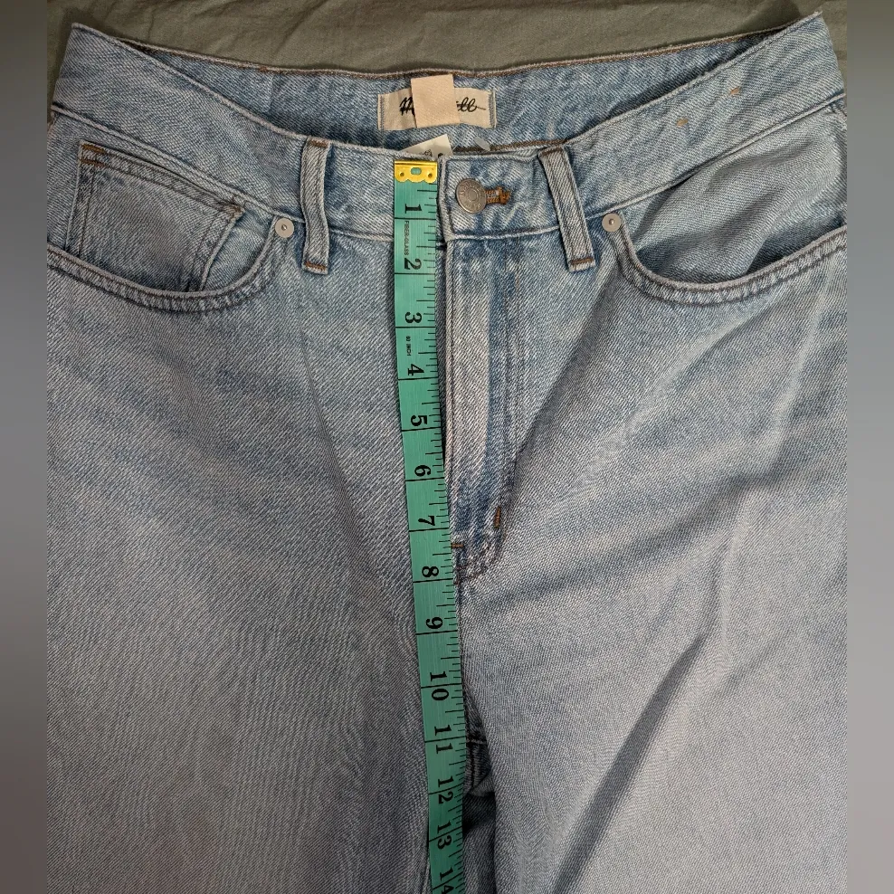 NWT Madewell High Rise Super Wide Leg Curvy Jeans W28 Light Wash - Image 5