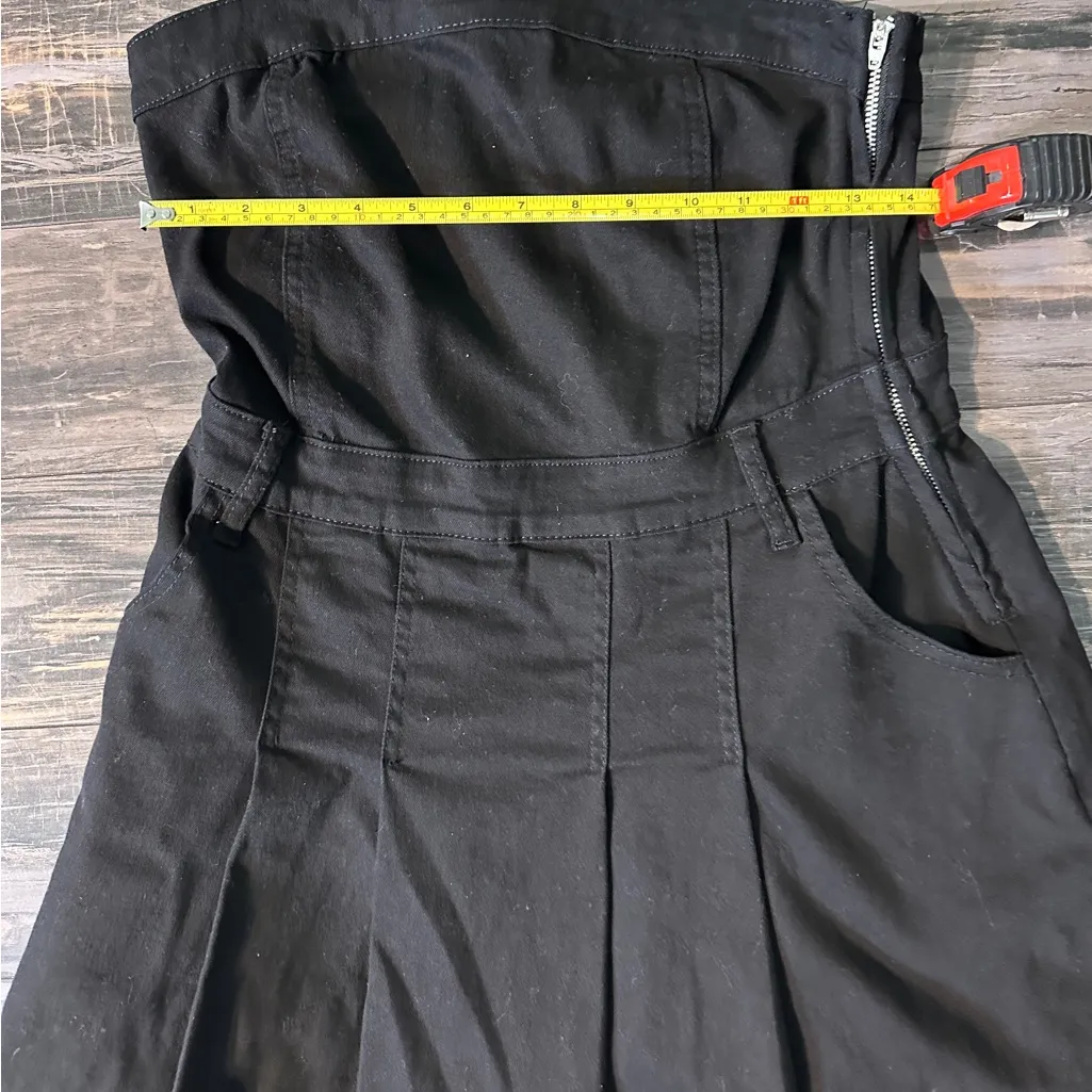 Day+Moon Women’s‎ Strapless Romper Skirt Denim 90s Rachel Black Size Large - Image 8
