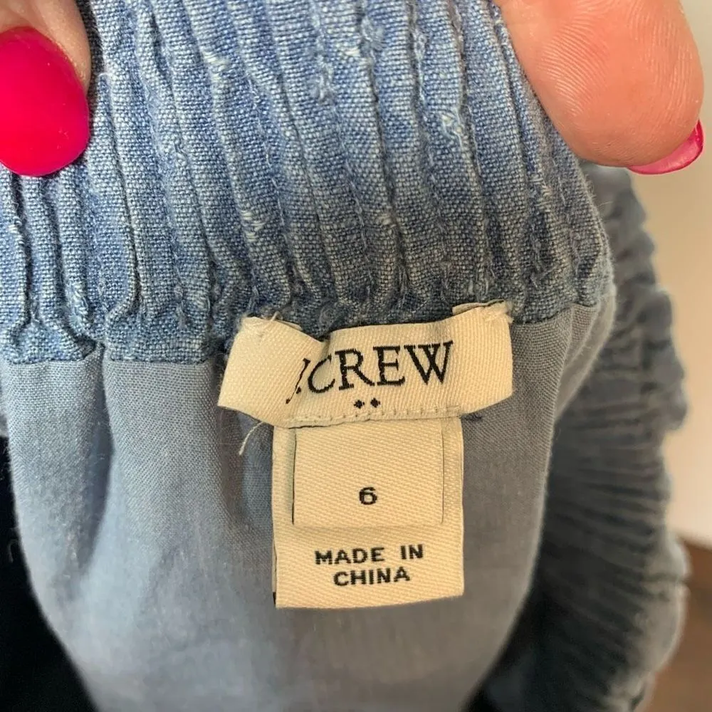 J. Crew Women's Dobby Chambray Pull - Image 4