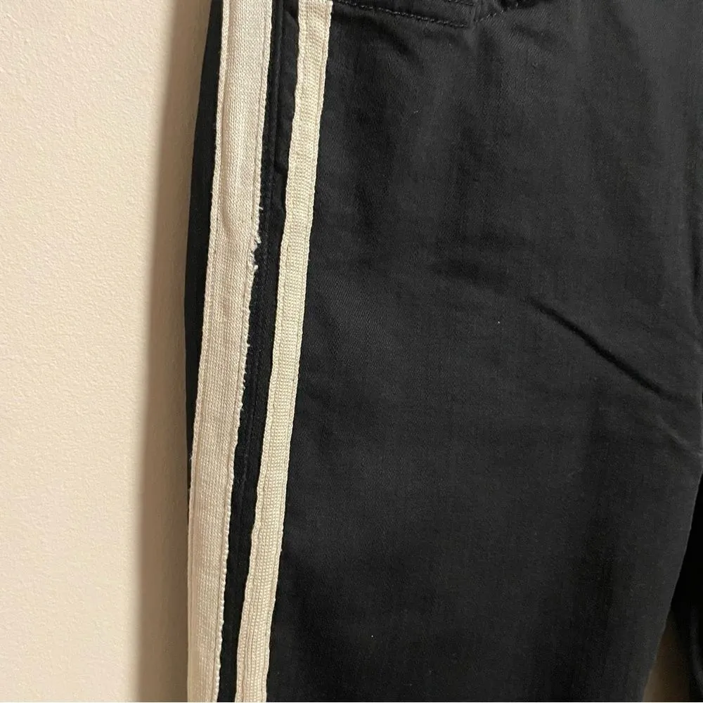 Mother Insider Crop Step Fray Jeans in Guilty Racer Womens Black Size 25 - Image 10