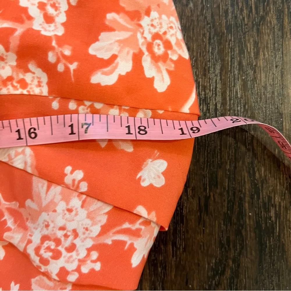 Abercrombie & Fitch Orange Sheath Midi Dress Sweetheart Neckline side slit - Image 5