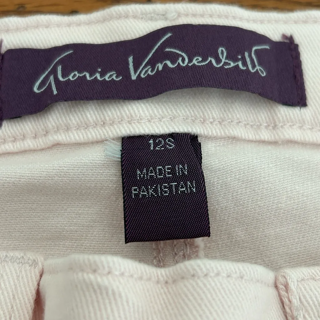 Gloria Vanderbilt SHORT Amanda Pink Jeans Size 12S - Image 6