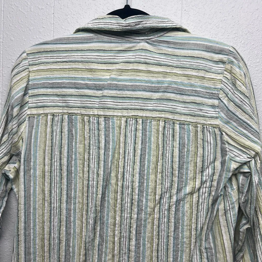 Vintage Krazy Kat Top Womens Large Y2K Cotton Boho Grunge Metallic Fairy Boho - Image 7