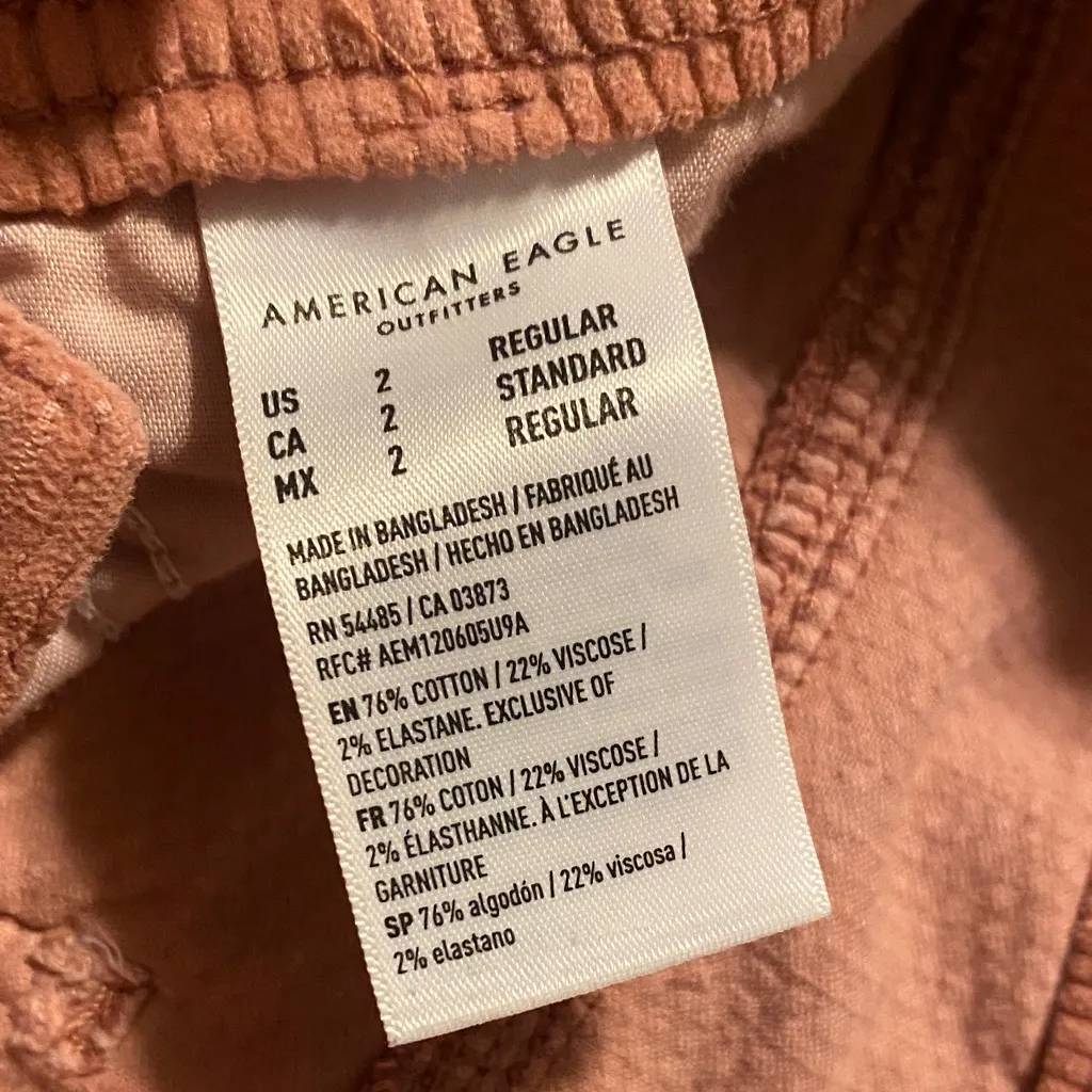 American Eagle Outfitters Corduroy Jacket in Rust - Image 7