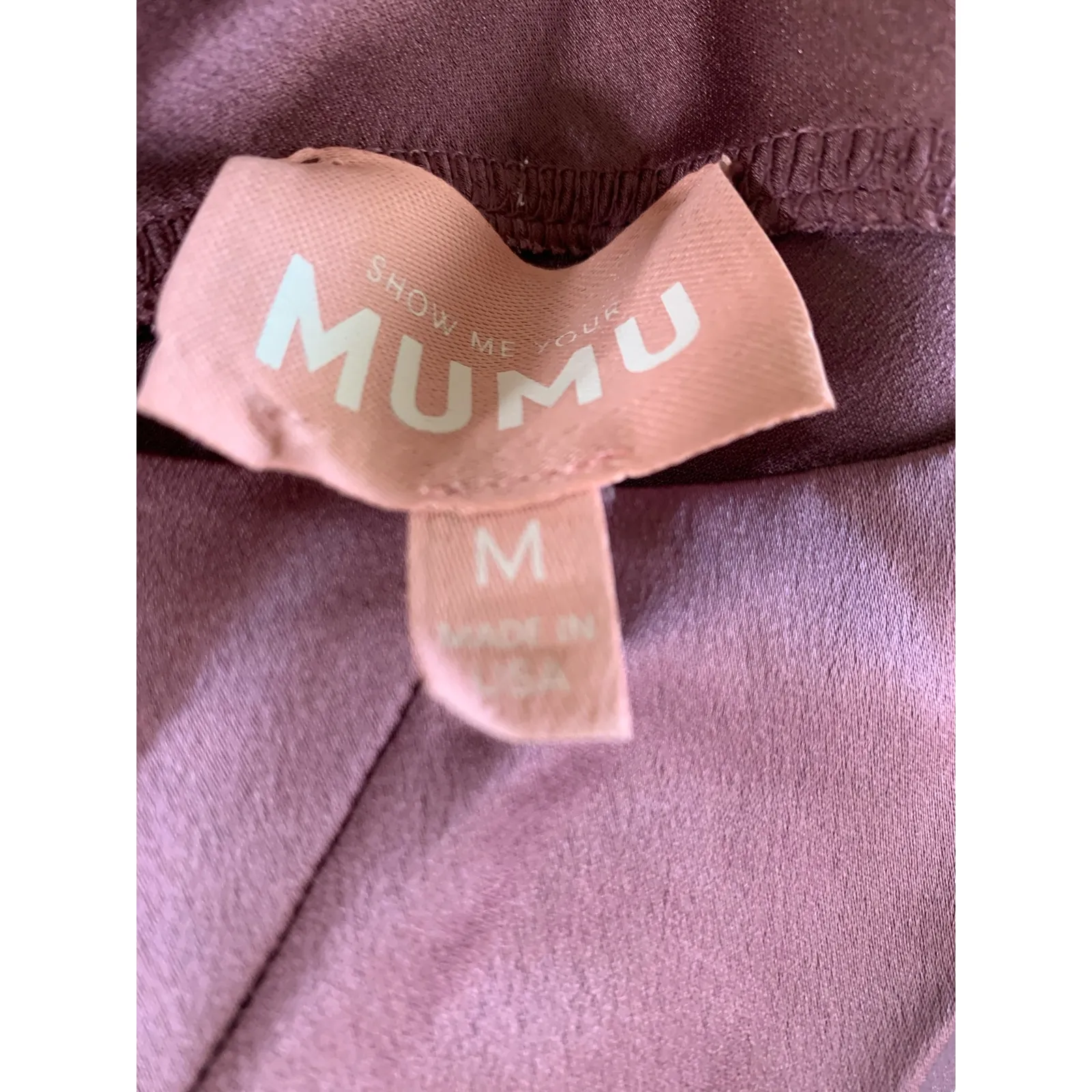 Show Me Your Mumu Verona Cowl Dress Dusty Plum Luxe Satin M NWT - Image 6