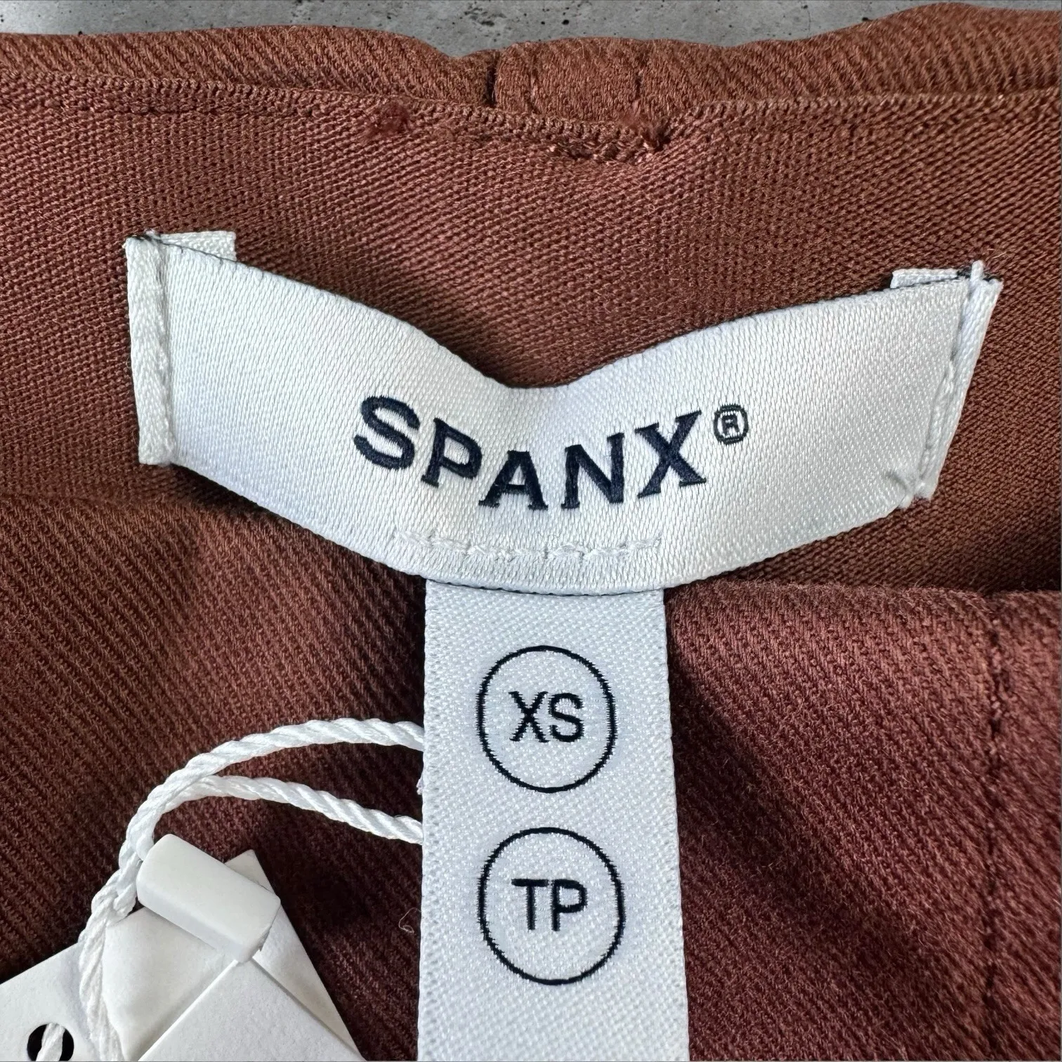 Spanx Stretch Twill Wide Leg Pants In Hickory Brown Shaping Stretch‎ Sz XS NWT - Image 5