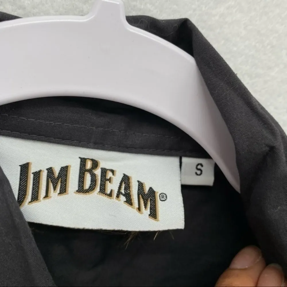 Jim Beam Womens Size S Roll Tab Sleeve‎ Collared Button Front Shirt Gray - Image 9