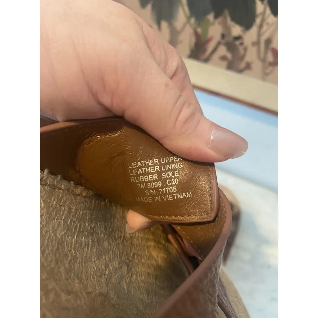 Tory Burch Selby Shoes Womens Size 7 Brown Leather Espadrille Slide Sandals - Image 5