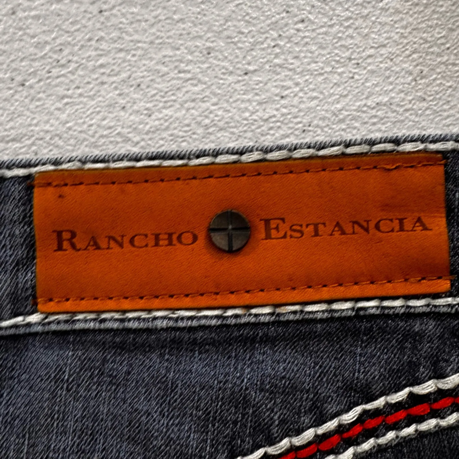 Rancho Estancia Denim Shorts Southwestern Embroidered Pockets Women's Sz 26 Boho Blue - Image 9