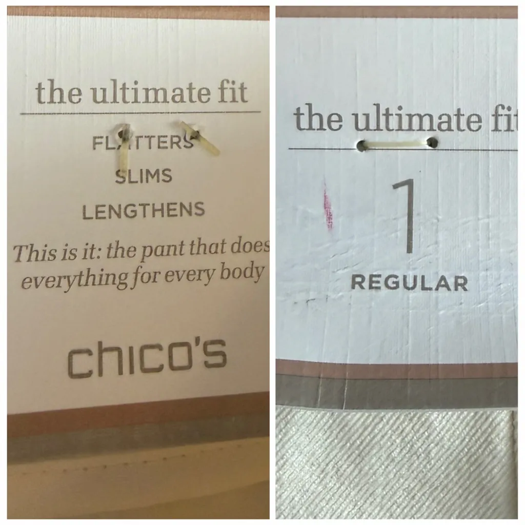 Chico’s Size 1 Ultimate Fit Getaway Pants Slim Ankle Women’s 8 Antique Ivory - Image 6