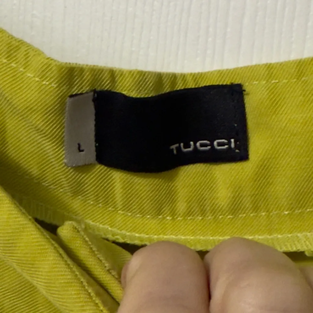 Vibrant High Waist Lime Shorts Green Size L - Image 2