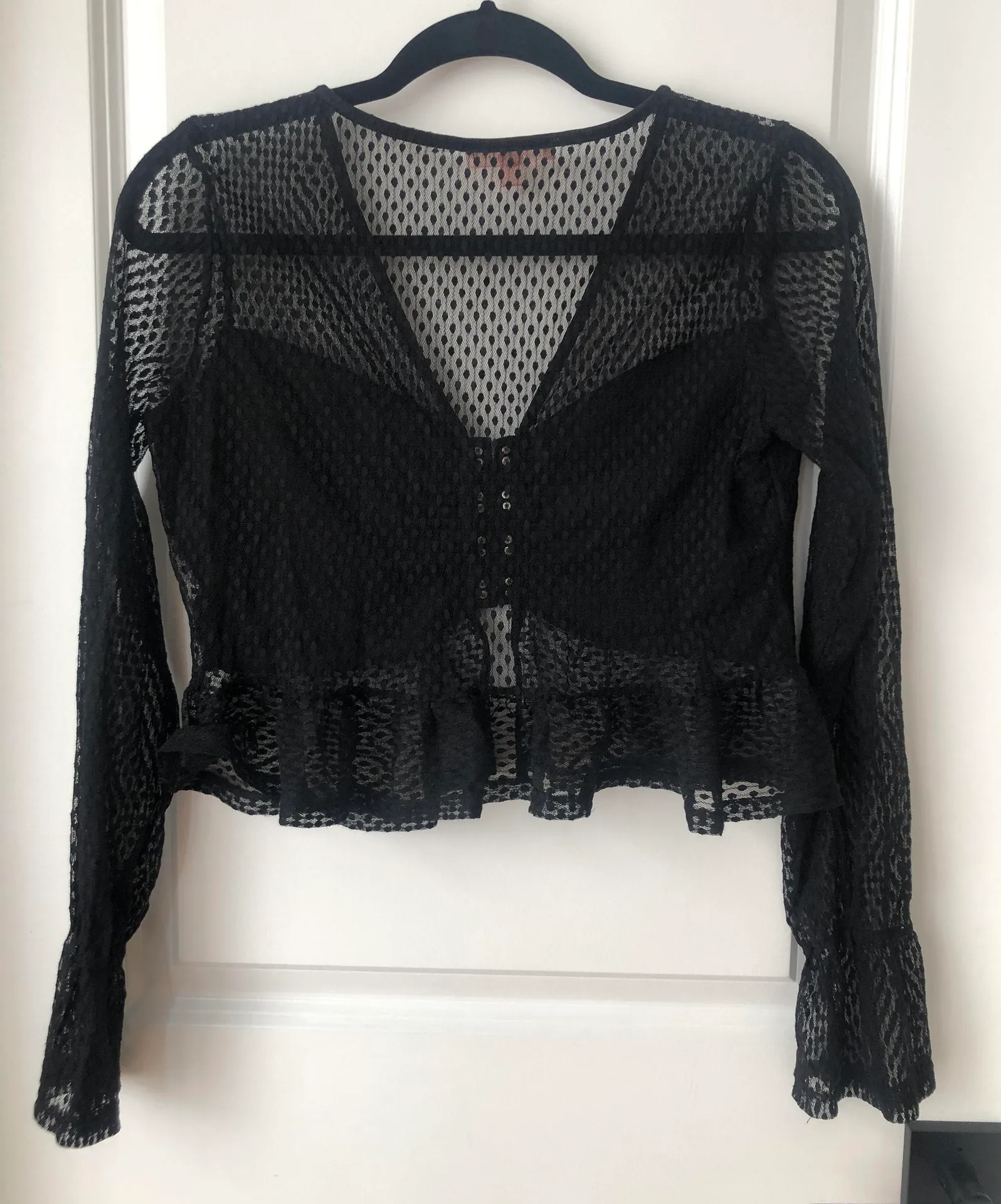 Peach Puff Boutique Long Sleeve Cropped Blouse - Image 6