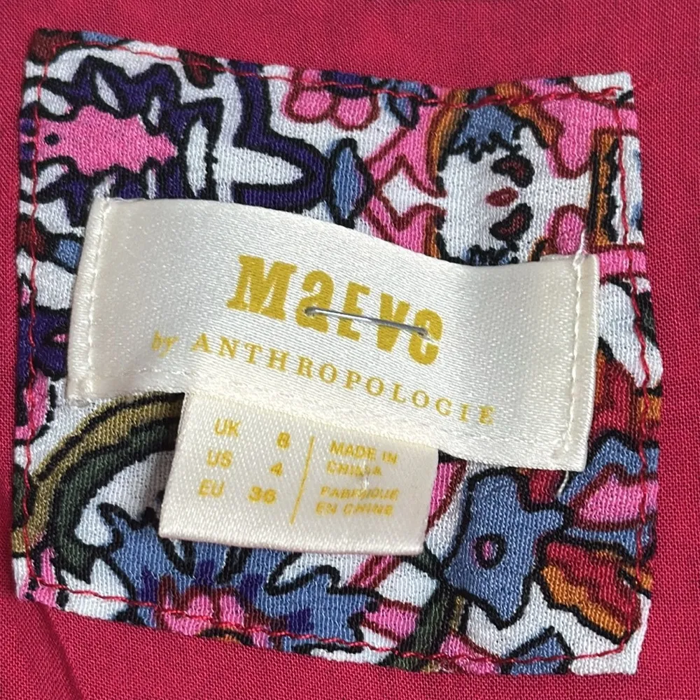 MAEVE Anthropologie Violetta Floral Flare Skirt Sundress Midi Colorful Boho Sz 4 - Image 9